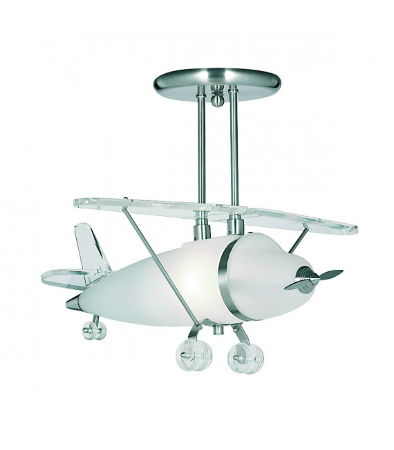 Neuartige Flugzeugfederung aus Satin Silber und Glas