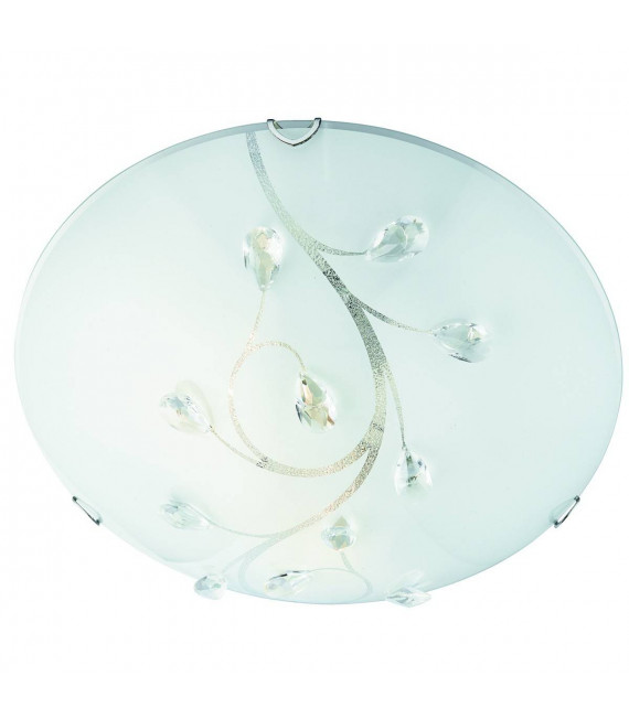 Deckenleuchte 40 cm, aus Kristall und Glas