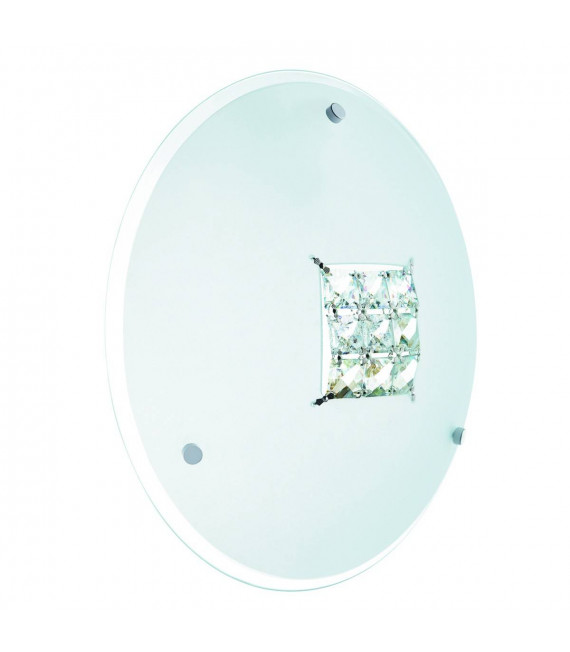 Quadrex Deckenleuchte, Kristall und Glas