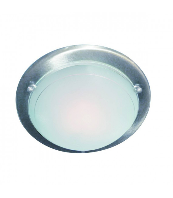 Deckenleuchte rund 30 cm, aus antikem Messing und Glas