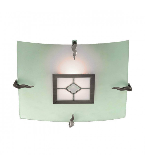 plafonnier ventilateur vintage 2 ampoules e27 max 60w brun patiné