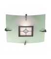 plafonnier ventilateur vintage 2 ampoules e27 max 60w brun patiné