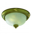 plafonnier ventilateur vintage 2 ampoules e27 max 60w brun patiné