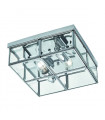plafonnier ventilateur vintage 2 ampoules e27 max 60w brun patiné