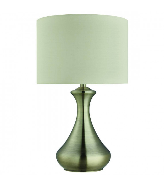 Lampada da tavolo Touch Lamps, in bronzo antico, paralume crema