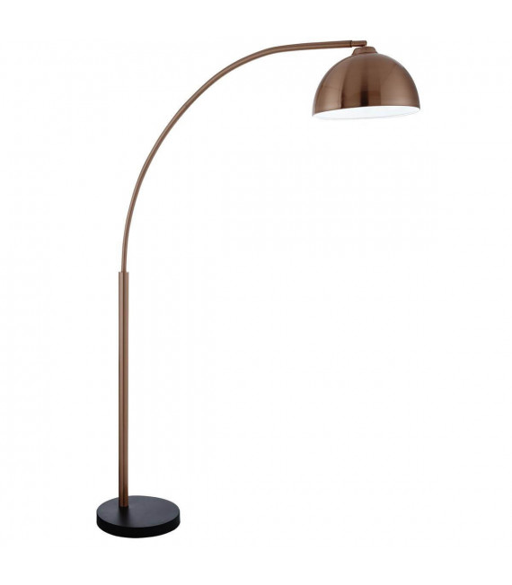 Lámpara de pie jirafa 1 luz, en cobre y mármol negro