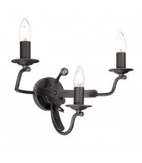 Lampada da parete Windsor in grafite