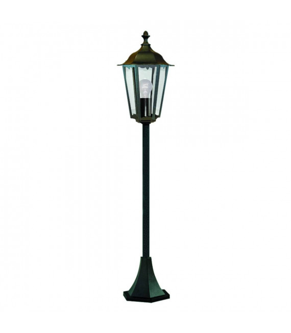 Poller 105 cm Alex, aus schwarzem Aluminium und Glas