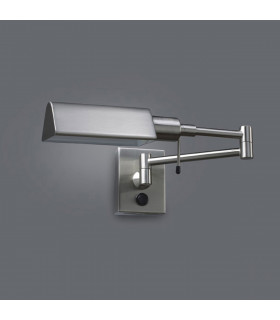 Senti Satin industrial and retro bedside wall light