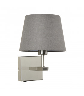 Gray round Norte bedside wall lamp
