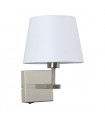 Applique ronde de chevet blanche Norte