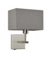 Applique grise rectangulaire de chevet Norte Nickel