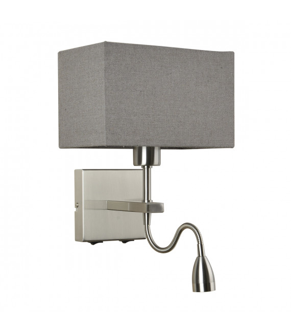 Lampada da comodino moderna grigia da parete Norte