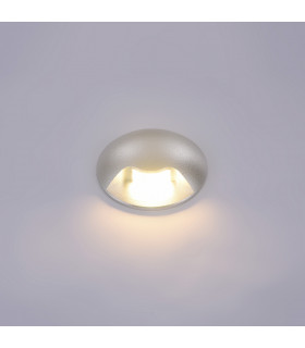 Moderne Gartenwandlampe Basilio Silber