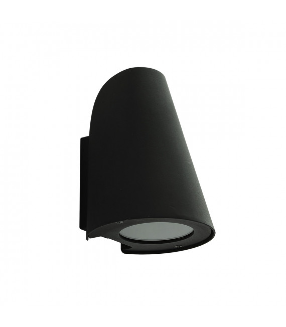 Moderne Gartenwandlampe Alba Black Black