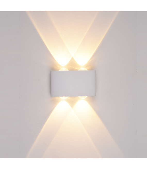 White Gilberto aluminum garden wall lamp