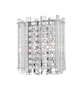 Applique in cristallo Carla Chrome, trasparente