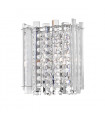 Applique murale en cristal Carla Chrome, transparent