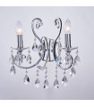 Barocco Chrome Crystal Wall Light Black