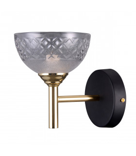 Industrial and retro wall lamp Tomasso Matt black, gold