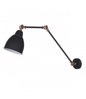 Industrial and retro wall lamp Sonny Graphite sandblasted, red copper