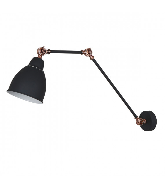 Industrial and retro wall lamp Sonny Graphite sandblasted, red copper