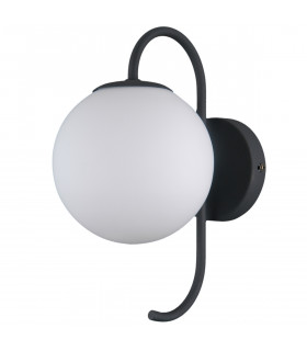 Lampada da parete industriale e retrò Gela Black