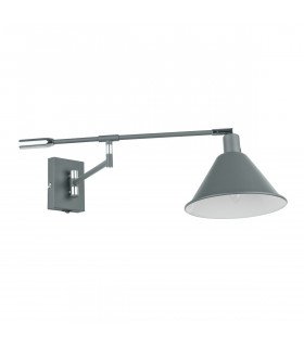 Lampada da parete industriale e retrò Trinity Graphite