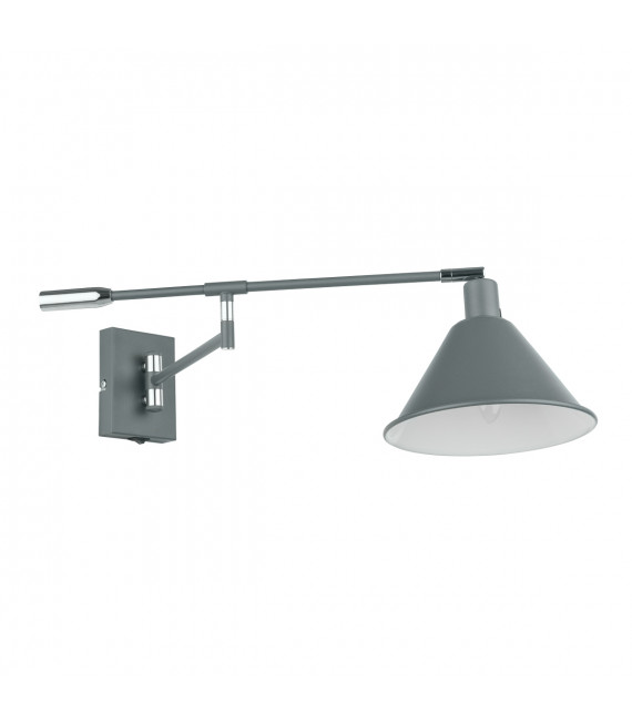 Lampada da parete industriale e retrò Trinity Graphite