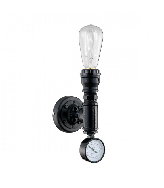 Industrie- und Retro-Wandleuchte Pareto Black