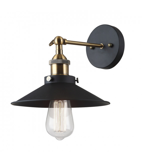 Industrial and retro wall lamp Kermio Black