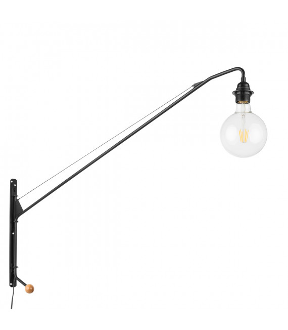 Industrial and retro wall light Dexter Black