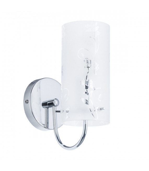 Lámpara de pared moderna Naolin Chrome, blanco