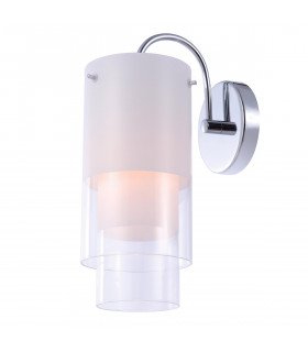 Applique murale moderne Christo Chrome, blanc