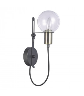 Lampada da parete moderna Gianni Bronzo antico, nero