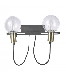 Applique murale design Gianni Bronze antique, noir