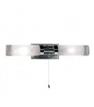 Hook Chrome 2-Light Modern Bathroom Wall Sconce