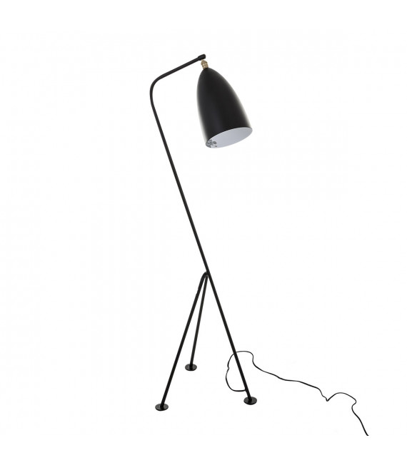 Lampada da terra industriale e retrò Levigne Black