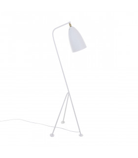 Lampadaire industriel et rétro Levigne blanc