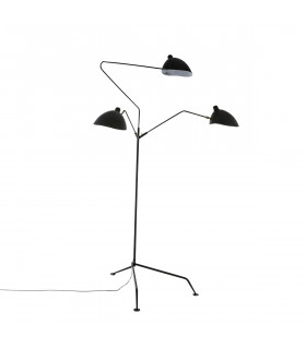 Industrial and retro floor lamp Davis Black