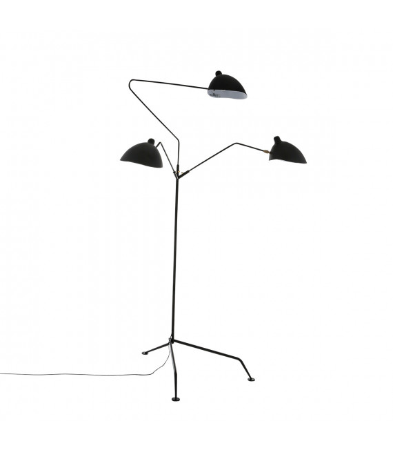 Industrie- und Retro-Stehlampe Davis Black