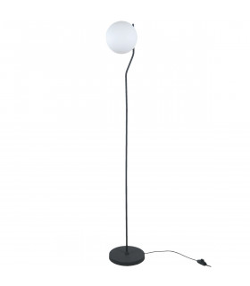 Moderne Stehlampe Carimi Satin schwarz