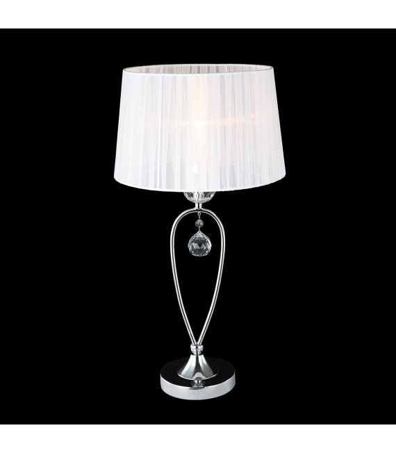 Lampada da scrivania Vivien in cristallo bianco