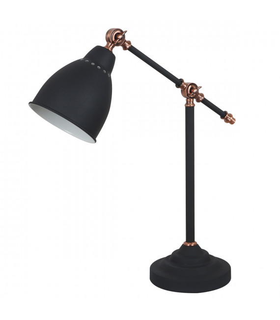 Lampada da scrivania industriale e retrò Sonny Graphite sabbiato, rosso rame