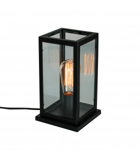 Industrie- und Retro-Schreibtischlampe Laverno Mattschwarz