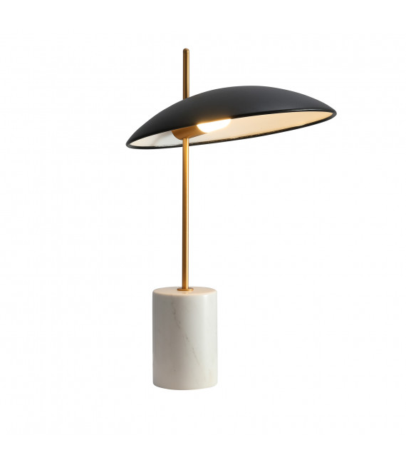 Lampe de bureau moderne Vilai Noir, doré, marbre