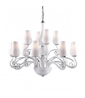 Modern chandelier Lybra white
