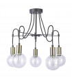 Modern ceiling light Gianni Antique bronze, black 5 bulbs
