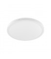 Plafonnier moderne Glissy Round blanc, alu et acrylique