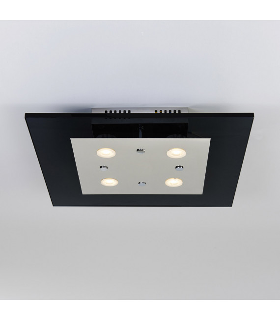 Plafoniera moderna Ottone Cromo, nera